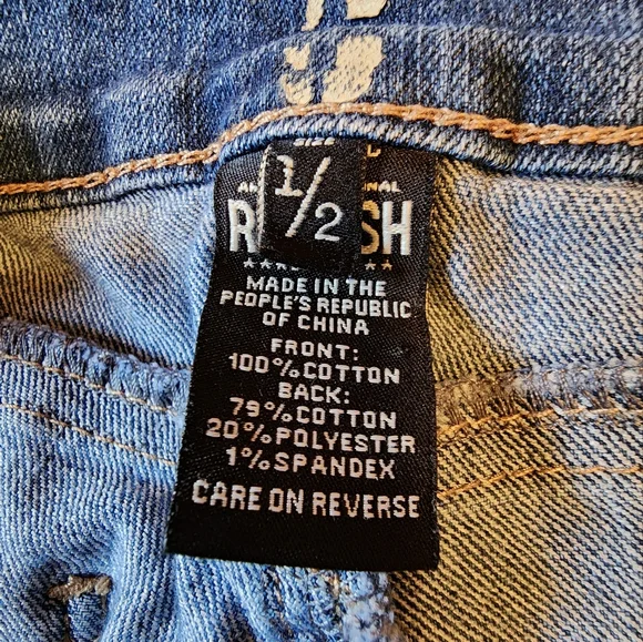 Aztec Boho Hippie Southwest Patchwork Cropped Jeans - Picture 3 of 8